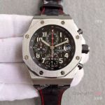 Swiss Audemars Piguet Copy 3126 Watch Black Dial Black Leather